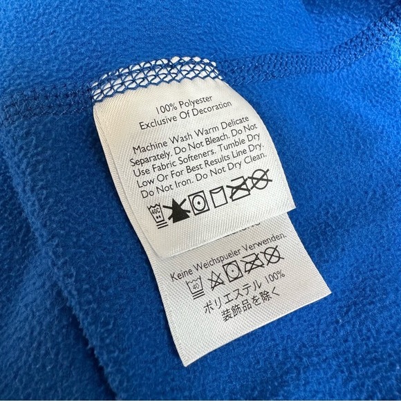 Eddie Bauer First Ascent Fleece Pullover Jacket Women Sweater 1/2 Zip Blue Large - Picture 11 of 12